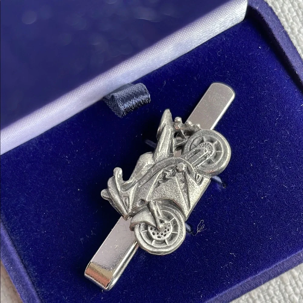 Hoardersworld Motorcycle Tie Clip (Slide) Handmade Gift Boxed